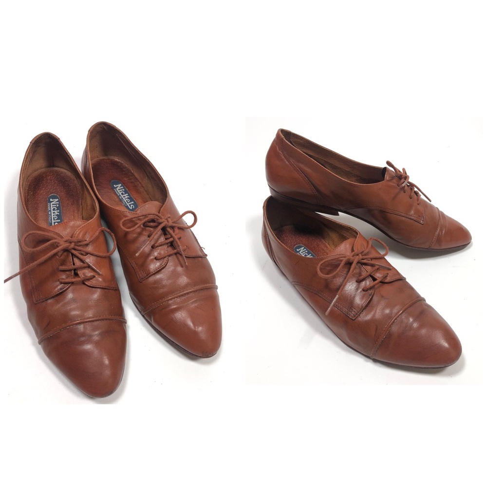 VTG NICKELS Italian made leather shoes 7.5 🌸🌸🌸
